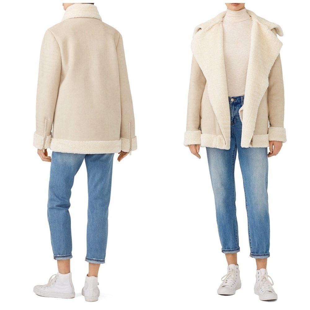 Show Me Your Mumu Calgary Faux Shearling Coat L